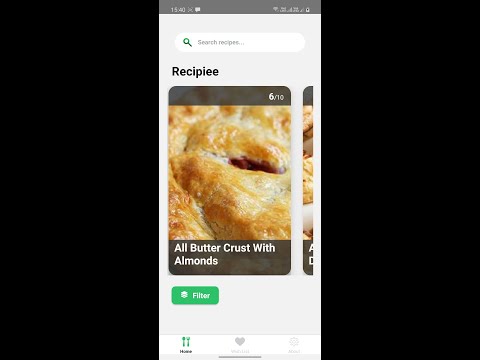 Recipe App UI with React Native (Source Code included)