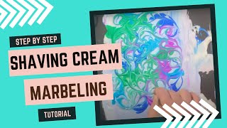Easy Art Projects for Kids Tutorial- Shaving Cream Marbling