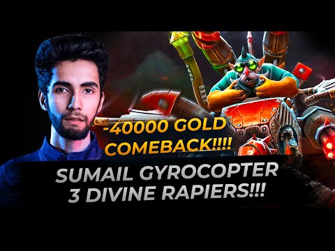 Sumail Gyrocopter 3 Rapiers - Dota 2 Replay Full Gameplay