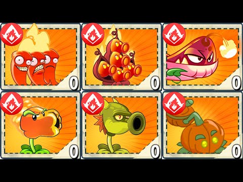 All Fire Plants LEVEL 999999 Power-Up! vs Frostbite Caves Final Boss in Plants vs. Zombies 2