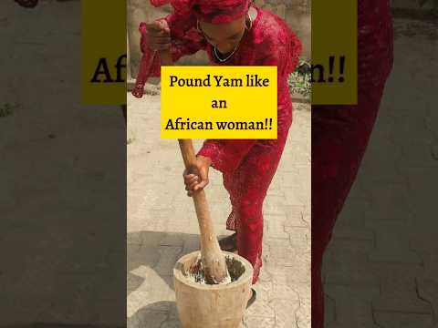 Make Original Pounded Yam like an African woman! #youtubeshorts #nigeria #africa #food #recipe