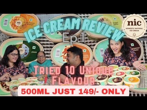 NIC Natural Ice Cream Review | 10 Unique Flavours | Zomato Best Deal | Paan, sea salt caramel & more