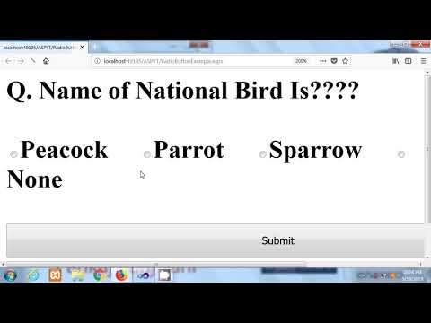 ASP NET 7 | Radio Button By Pankaj Panjwani | Hindi