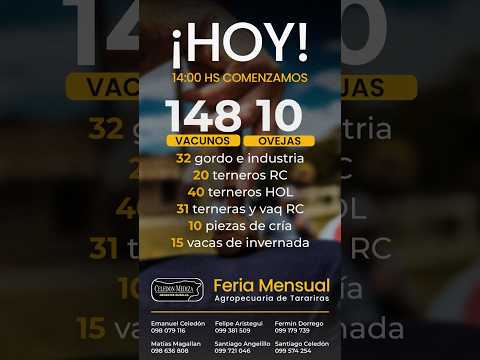 19/3/2026 Asociación Agropecuaria de Tarariras -Colonia-Celedón Mediza Negocios Rurales | Clic Rural