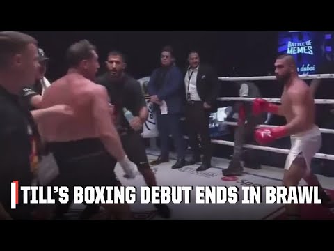 Darren Till’s boxing debut ends with a brawl in the ring | ESPN MMA