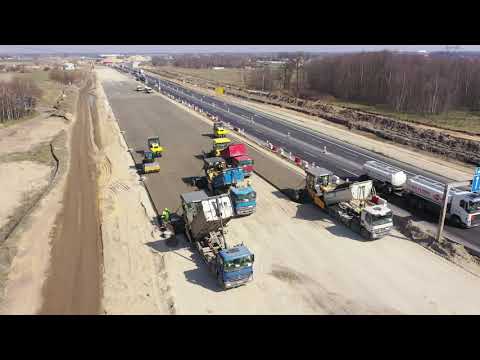 Piotrkowski24: Postęp prac na budowie A1 Tuszyn-Piotrków Trybunalski 03.04.2020
