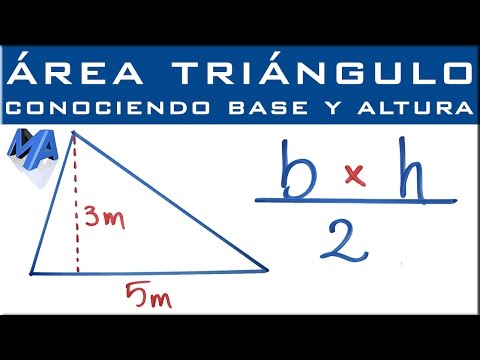 Área del triángulo cuando conocemos base y altura