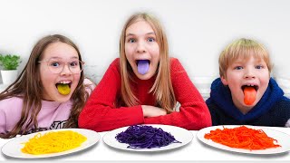 Amelia Avelina Akim want the same colored noodles and Arthur learns about colors Mp4 3GP & Mp3