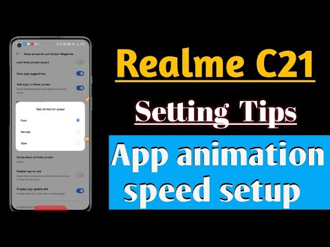 realme narzo c21 👉 👉how to solve //- App animation speed setup