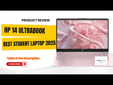 HP 14" Natural Silver Ultrabook Laptop, Intel 4-Core CPU, 4GB RAM, 1.1TB Storage (1TB OneDrive and 128GB SSD), HD Display, Windows 11, Microsoft 365 Web Apps video review thumbnail