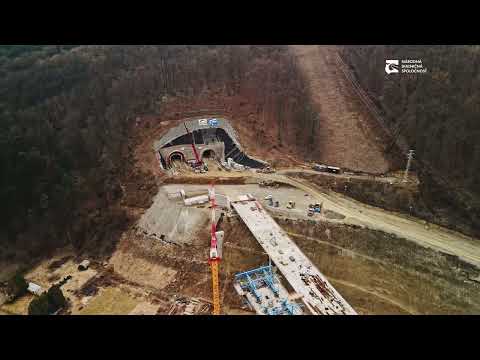 Dronový prelet zo stavby R4, severný obchvat Prešova
