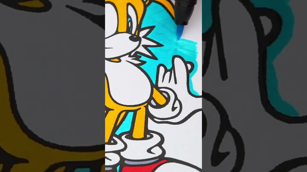 Coloring Tails #sonicthehedgehog #tails #coloring #art