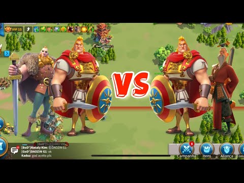 Alexander/Sun Tzu vs Alexander/Bjorn - no equip - Rise of Kingdoms RoK