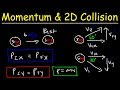 Conservation Of Momentum In Two Dimensions 2D Elastic Inelastic Collisions Physics Problems