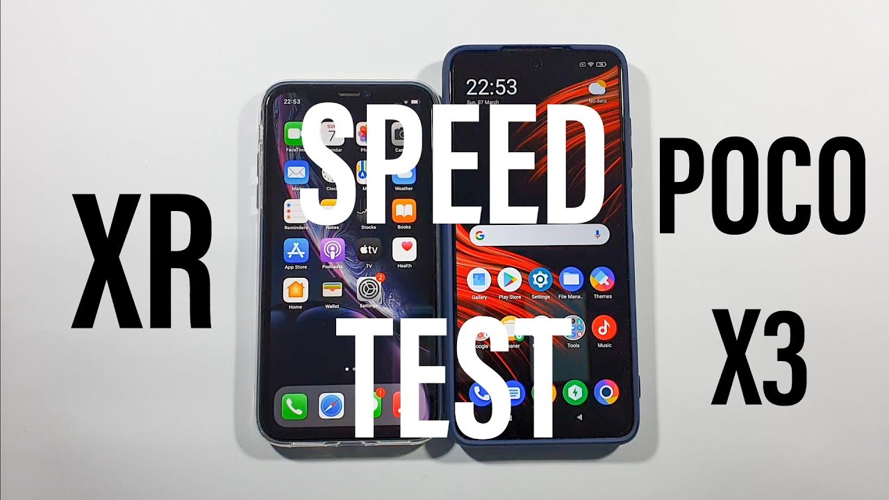 Xiaomi Poco X3 vs Iphone XR Comparison Speed Test