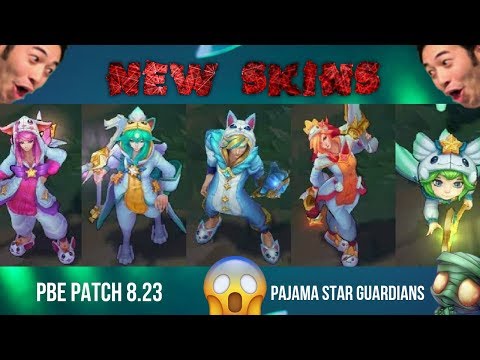 ALL PAJAMA STAR GUARDIAN SKINS IN ONE VIDEO | PBE Patch 8.23