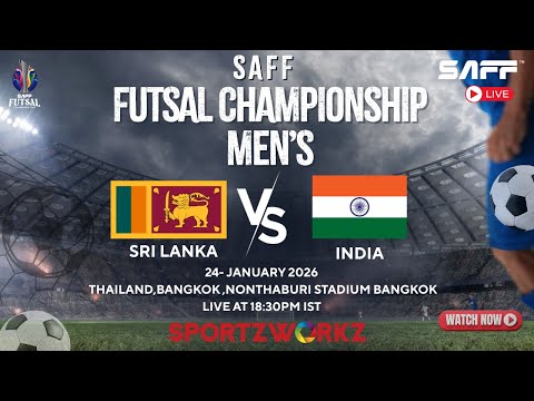 LIVE |SAFF Men’s Futsal Championship 2026 | Day 6 – Match 3 | Sri Lanka vs India