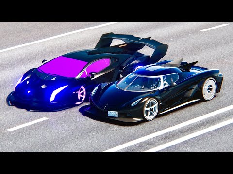 Lamborghini Veneno GTR Concept vs Koenigsegg Jesko Absolut at Drag Race 20 KM