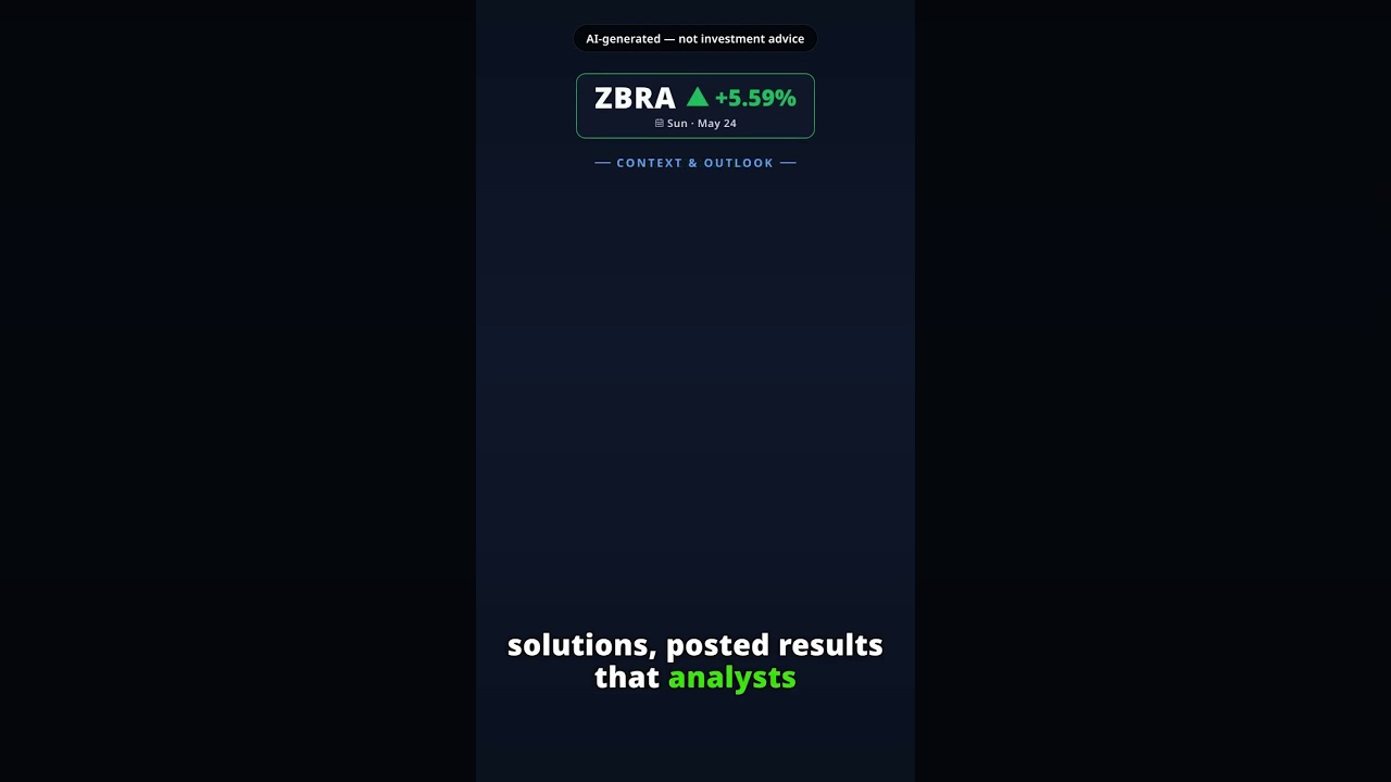 Why Is Zebra Technologies Stock Leaping Today? ZBRA +5.59% (May 24) — Raised Sales Guidance