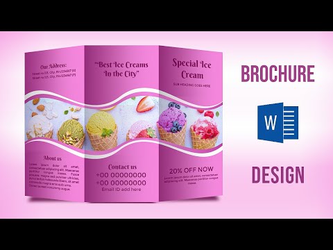 Brochure Design in MS Word Brochure design ideas Brochure Design tutorial