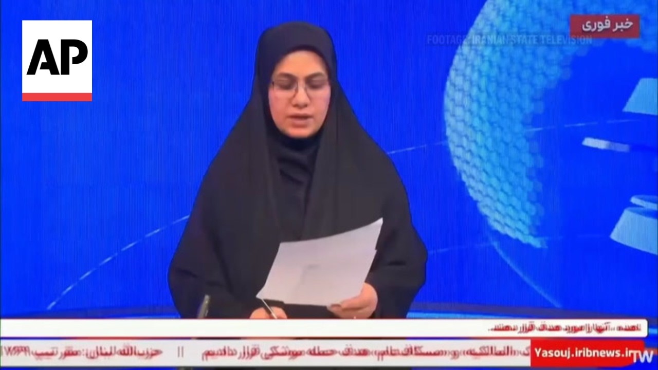 Video | Iran state TV claims a US fighter jet went down and pilot ejected