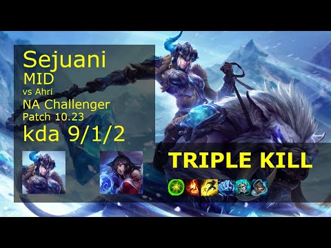 Sejuani Mid vs Ahri - NA Challenger 9/1/2 Patch 10.23 Gameplay