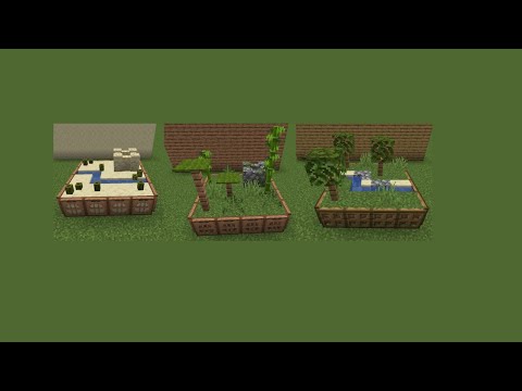 Animals bricks - Tutorial how to make mini minecraft biomes - plain biome - jungle biome - desert biome.