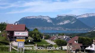 preview picture of video 'Balade à bicyclette au col de Leschaux (lac d'Annecy) en 2012'