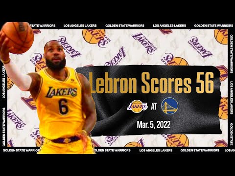 Los Angeles Lakers vs Golden State Warriors Full Game 720p @ 60FPS Lebron 56 Points!