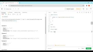 YouTube video '32. Longest Valid Parentheses | Leetcode | Stack | DSA'
