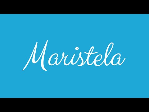 Learn how to Sign the Name Maristela Stylishly in Cursive Writing