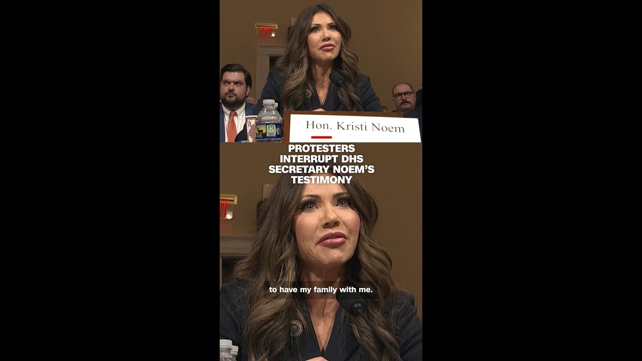 Protesters interrupt DHS Secretary Noem’s testimony