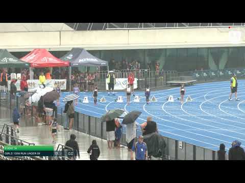 Girls Under 9 100m H3 - 2020 State Combined Events Championships // LAVicTV