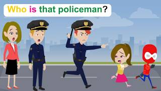 The strange policeman appears in Ella's world - Comedy Animated Story - Ella English