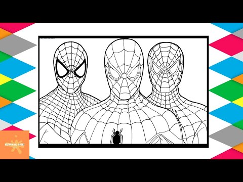 Coloring Spider-man 3 Version | Spiderman Coloring Pages