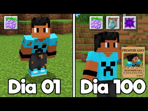 Sobrevivi 100 DIAS no ONE PIECE do Minecraft - O FILME