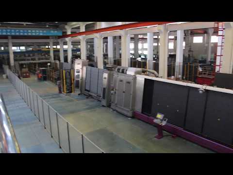 Lisec intelligent plant for cutting, grinding, tempering, insulating and laminating.