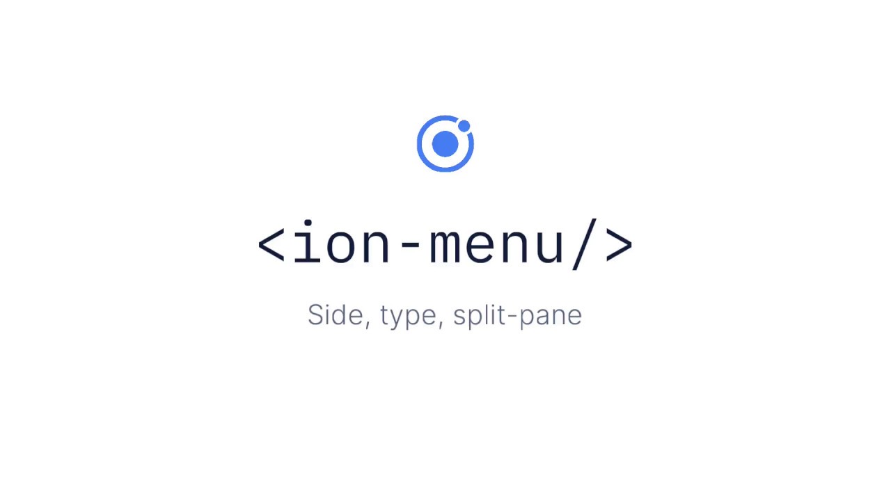 Ionic Components: Menu