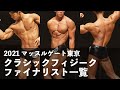 クラシックフィジークファイナリスト一覧◆2021マッスルゲート東京