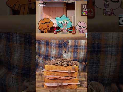 Sampling Gumball's Saucy Sloppy Sandwich Surprise!🤔 #shorts #gumball #peanutbutter #sandwich