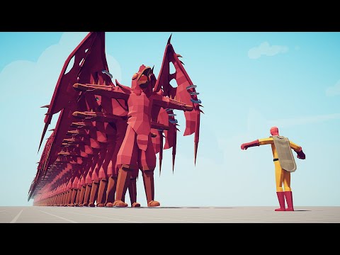 NEW SAITAMA ONE PUNCH MAN vs 100x CHICKEN DEMON | TABS Totally Accurate Battle Simulator