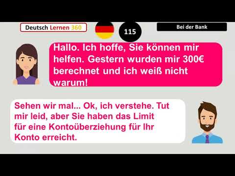 Deutsch lernen mit Dialogen B2 Dialogue en allemand N 114 115