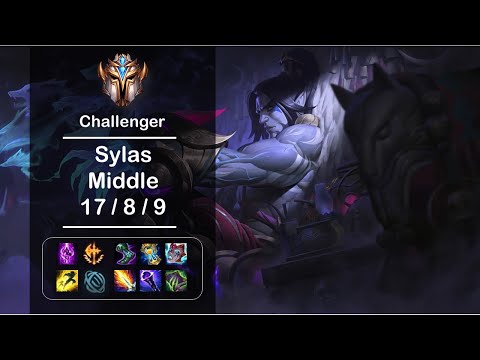 [4K] LOL Challenger Sylas Middle (17/8/9) Ep.198