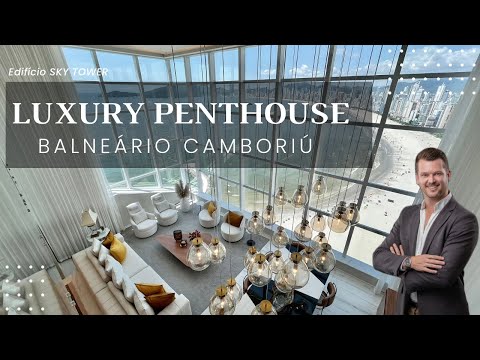Cobertura Duplex no Ed. Sky Tower em Balneário Camboriú de frente para o mar - vídeo