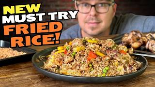 Best FRIED RICE We've Ever Made? Coconut Fried Rice with Jerk Chicken - SPICY & DELICIOUS