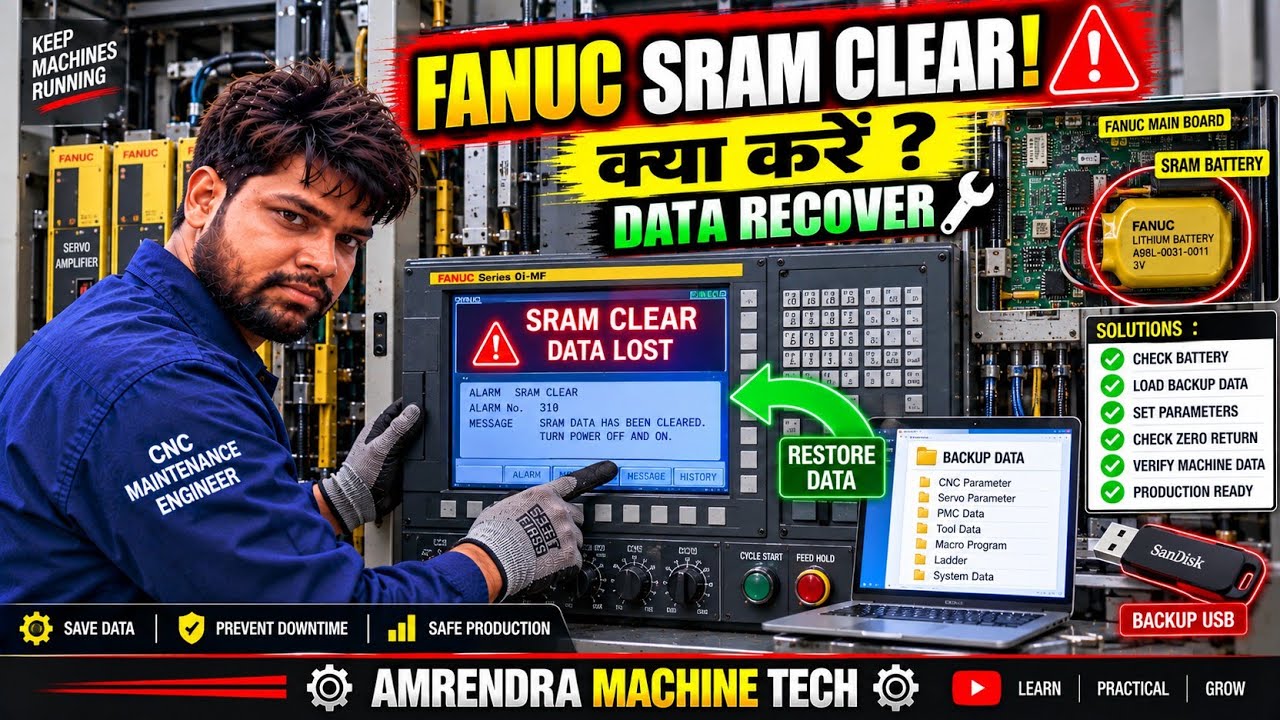 How to Recover Lost CNC Data: FANUC SRAM Clear & Parameter Backup Guide