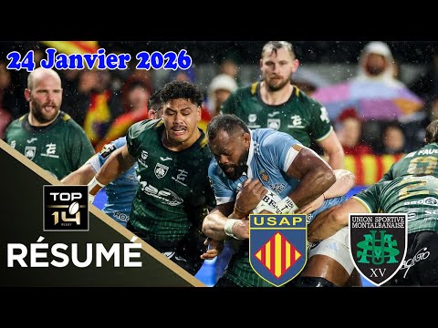 TOP14: Résumé partie complète USA Perpignan vs Montauban :J15 - Saison 2025/2026