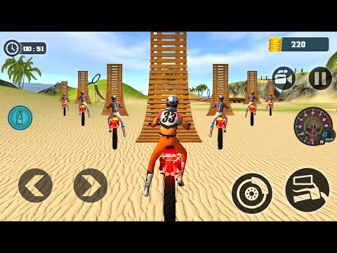 Extreme Motocross beach Bike Stunt Driving #1 - Motorbike Racing Motor Bike game Android Gameplay
