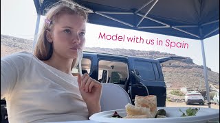 Travel with us to Spain + modeling vlog