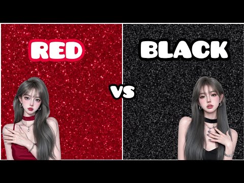 Red vs black ❤️🖤 #colourchallenge #challenge